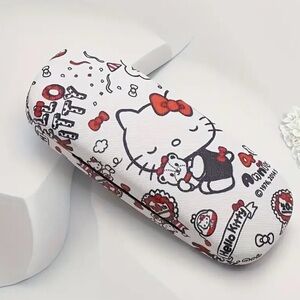 NEW Hello Kitty Red and White Sun Glasses Case